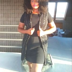 2 Piece adrienne vittadini Black Dress and Jacket